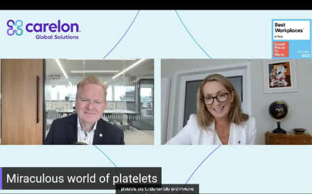 Prof Patricia Maguire talks to host John Patrick Shaw of Carelon Global Solutions Ireland about Saving lives through AI-led platelet research
